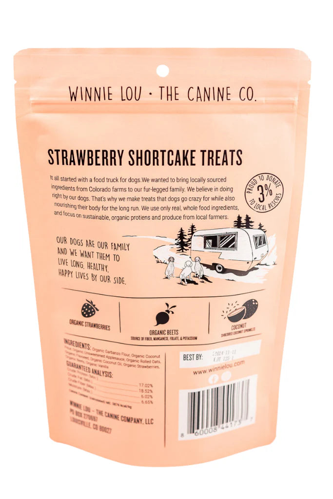 Winnie Lou The Canine Co. Strawberry Shortcake 4oz Dog Treats
