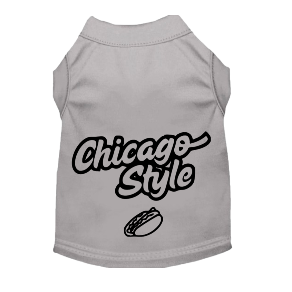 Sparky & Co "Chicago Style" Grey Pet T-Shirt