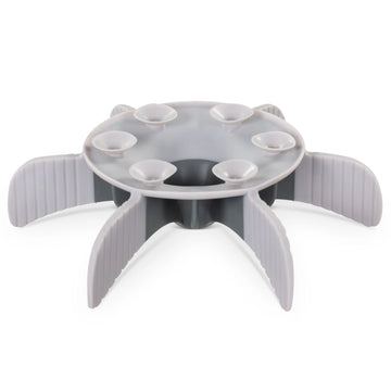Messy Mutts Universal Slow Feeder Bowl Insert with Suction 7.5" Grey