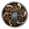 Messy Mutts Universal Slow Feeder Bowl Insert with Suction 7.5" Grey