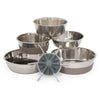 Messy Mutts Universal Slow Feeder Bowl Insert with Suction 7.5" Grey