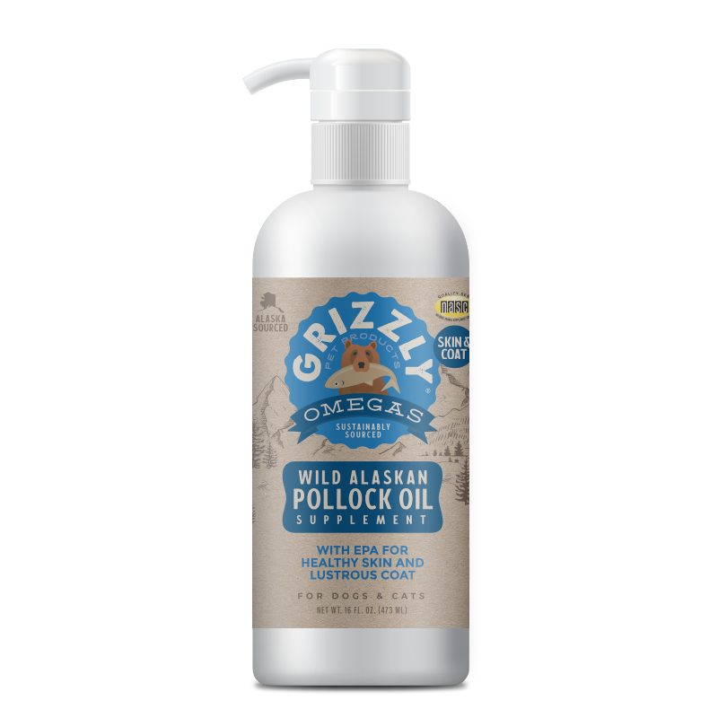Grizzly Pollack Oil Dog Food Supplement