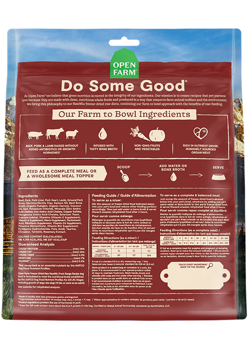 Open Farm RawMix Front Range Freeze-Dried Raw Dog Food