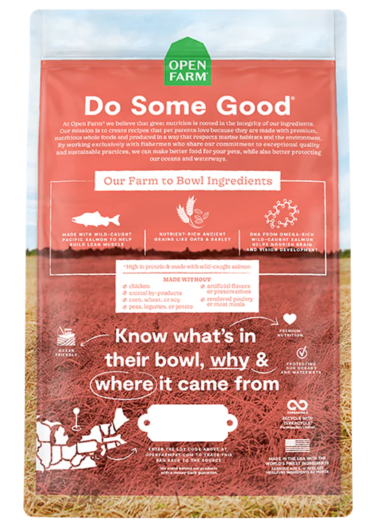 Open Farm Ancient Grain Puppy Salmon Recipe Dry Dog Food