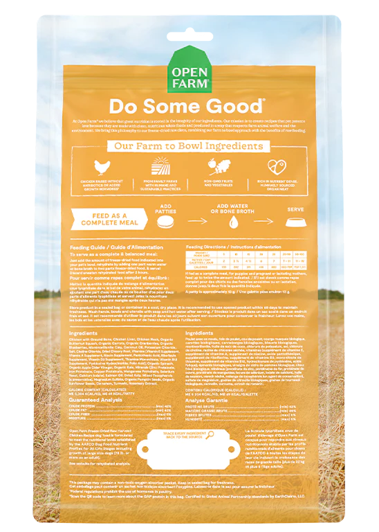 Open Farm Freeze-Dried Raw Harvest Chicken Dog Food