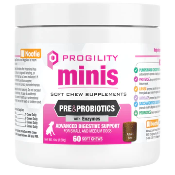 Nootie Progility Pre & Probiotics Soft-Chew Supplements for Dogs