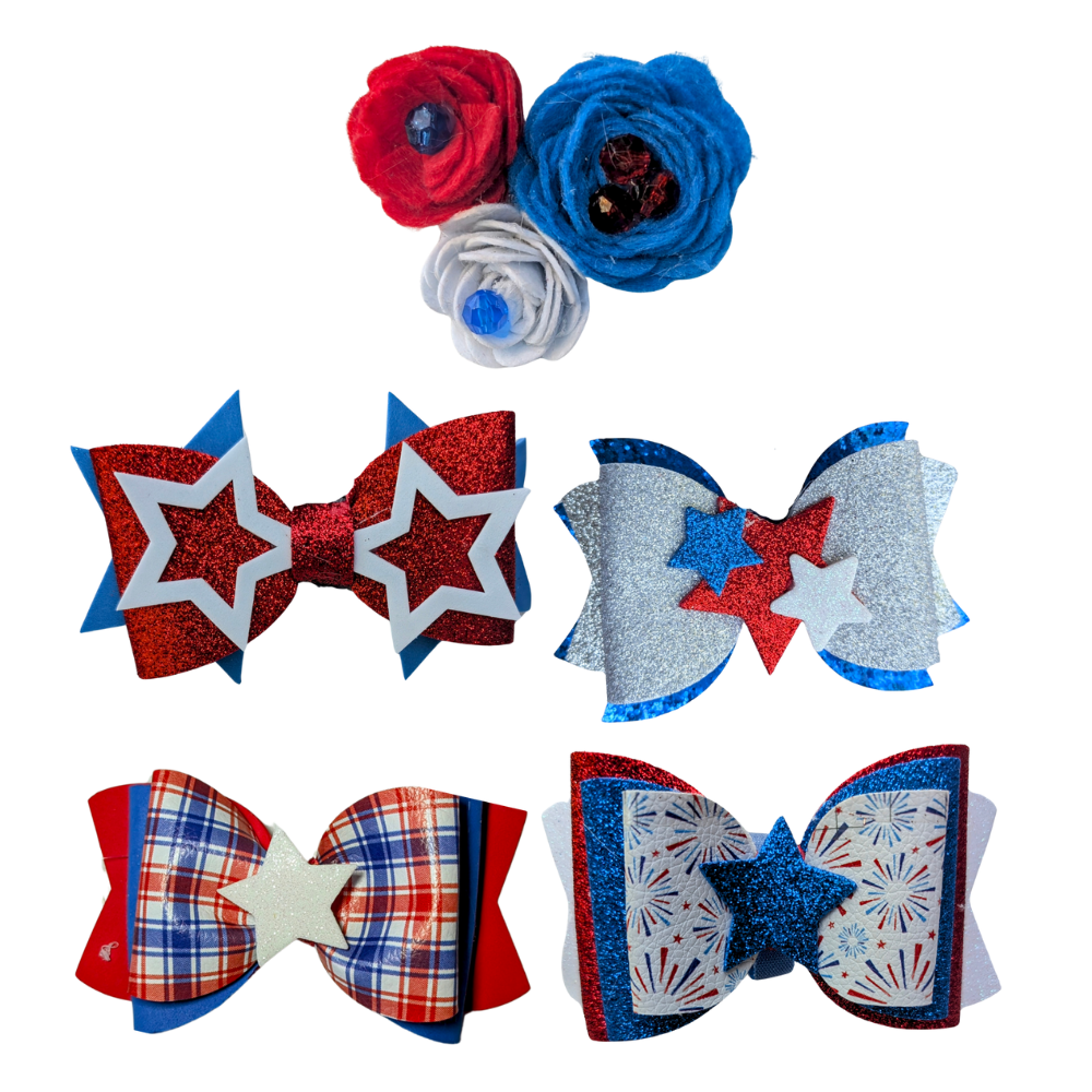 Sparky & Co Star Spangled Bow Collar Charm