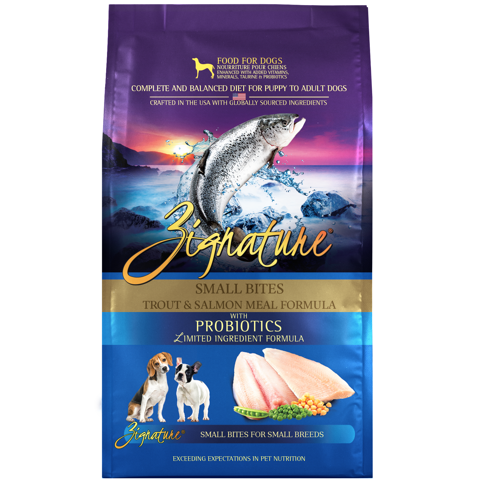 Zignature Small Bites Trout And Salmon Dry Dog Food