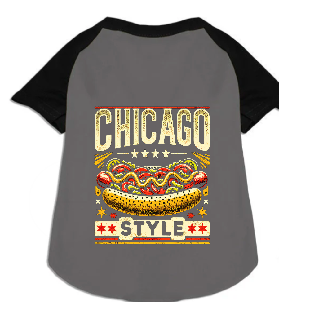 Sparky & Co "Chicago-Style" Raglan Baseball Pet T-Shirt