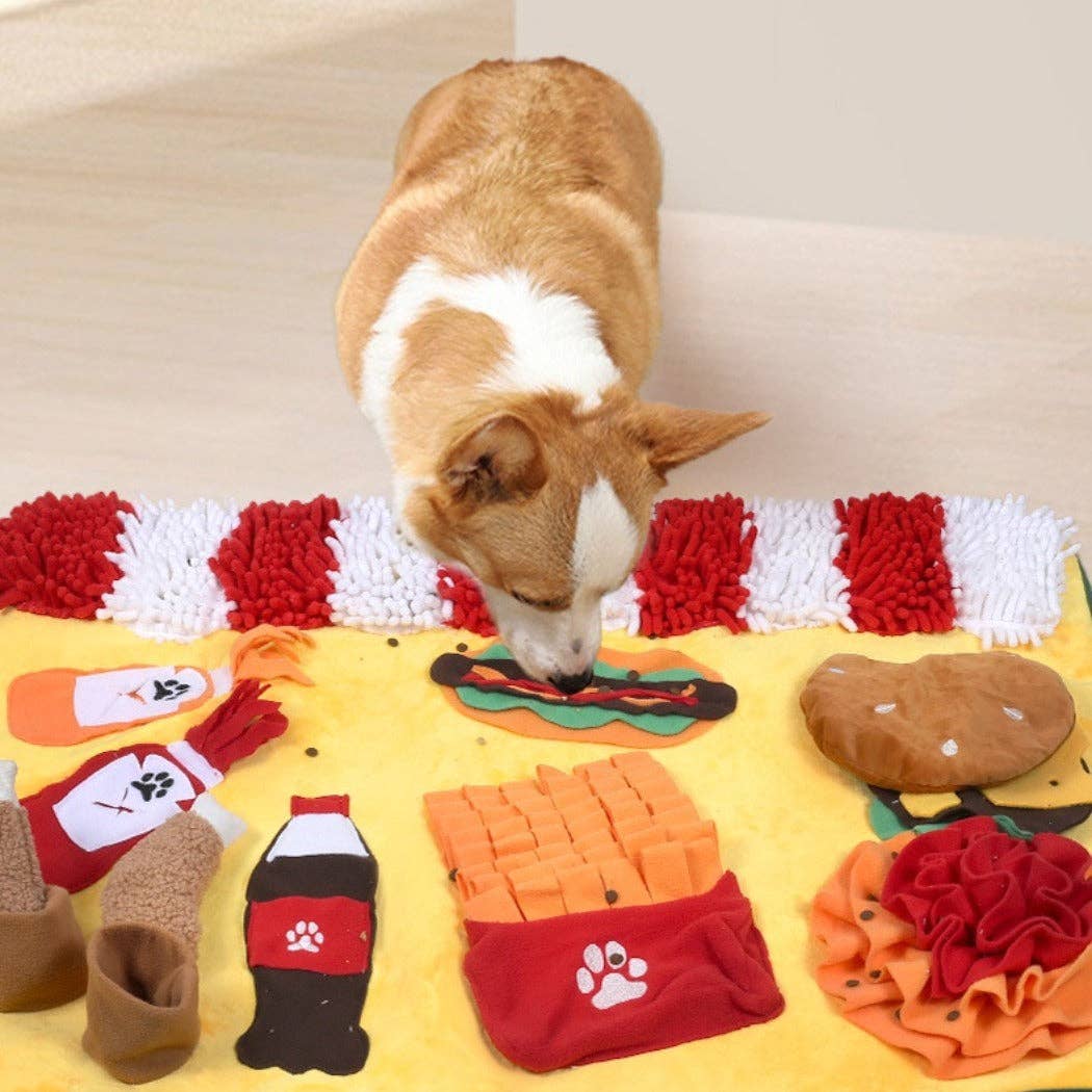 Cheerhunting Snuffy Fast Food Snuffle Mat for Dogs Interactive Puzzle Toy