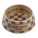 Haute Diggity Dog Checker Chewy Vuiton Bowl & Mat