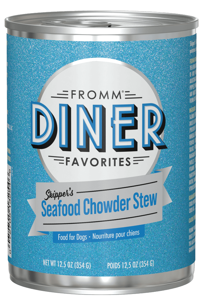 Fromm Diner Skipper's Seafood Chowder Stew Canned Dog Food 12.5oz