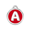 Red Dingo Enamel Pet ID Tag - 1J - Alphabet