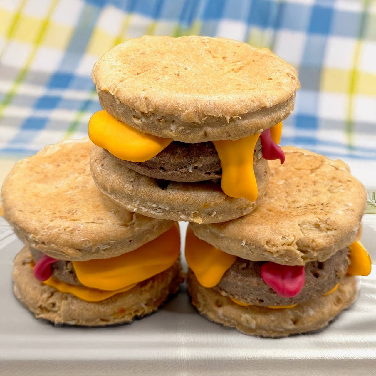 RKR Biscuits Cheeseburger Slider Organic Dog Cookie