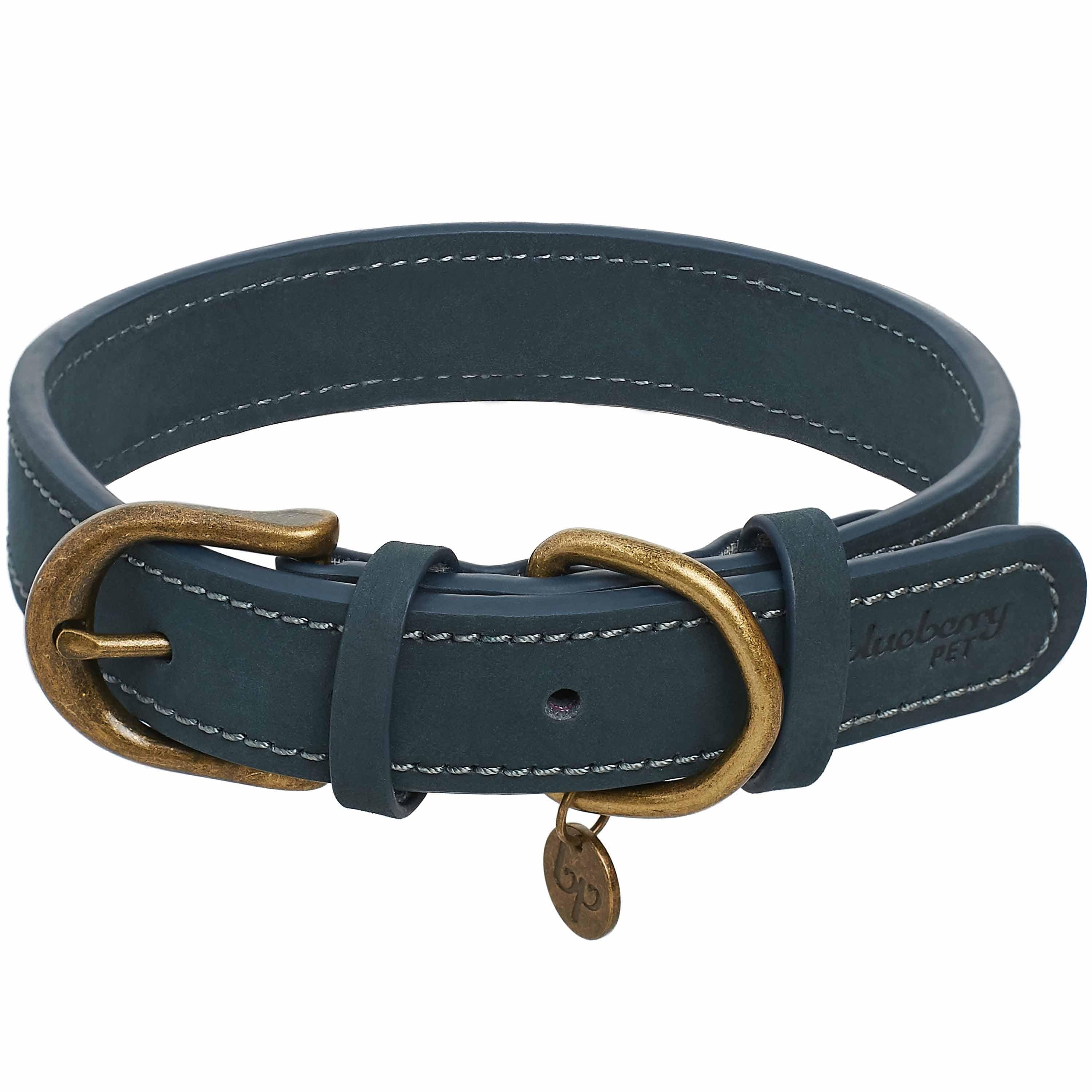 Blueberry Pet Full Grain Leather Dog Collar