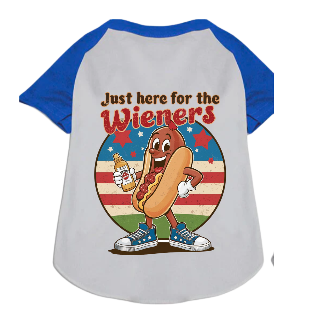 Sparky & Co Patriotic Pet Baseball Raglan T-Shirt