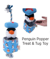Territory Holiday Penguin Popper Treat & Tug Toy