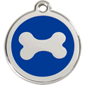 Red Dingo Enamel Pet ID Tag - 1BN - Cartoon Bone - Paw Naturals