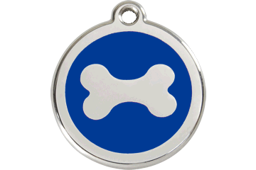 Red Dingo Enamel Pet ID Tag - 1BN - Cartoon Bone - Paw Naturals