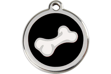 Red Dingo Enamel Pet ID Tag - 1BO - Bone - Paw Naturals
