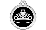 Red Dingo Enamel Pet ID Tag - 1CR - Crown Black / Large - Paw Naturals
