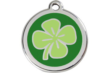 Red Dingo Enamel Pet ID Tag - 1CV - Clover Small - Paw Naturals