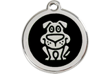 Red Dingo Enamel Pet ID Tag - 1DG - Dog Black / Large - Paw Naturals