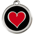 Red Dingo Enamel Pet ID Tag - 1HB - Heart Small - Paw Naturals