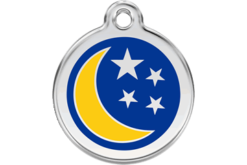 Red Dingo Enamel Pet ID Tag - 1MN - Moon Small - Paw Naturals