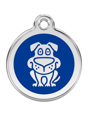 Red Dingo Enamel Pet ID Tag - 1DG - Dog Navy / Large - Paw Naturals
