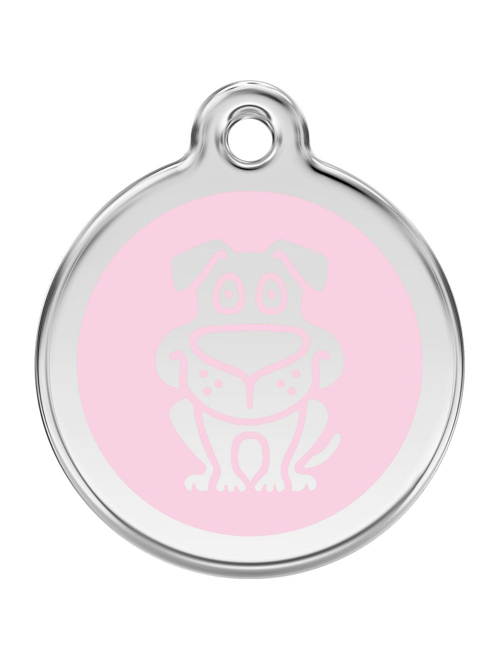 Red Dingo Enamel Pet ID Tag - 1DG - Dog Pink / Large - Paw Naturals