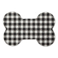 Bone Dry Bone Shaped Pet Mat in Black & White Buffalo Check