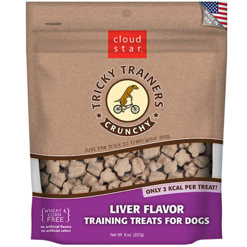 Cloud Star Tricky Trainers Crunchy Liver 8oz Dog Treats