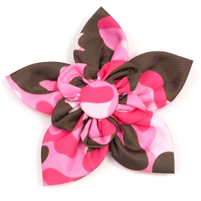 The Worthy Dog Camo Pink Collection Flower