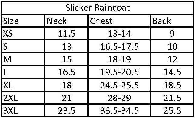 Doggie Design Lined Slicker Raincoat