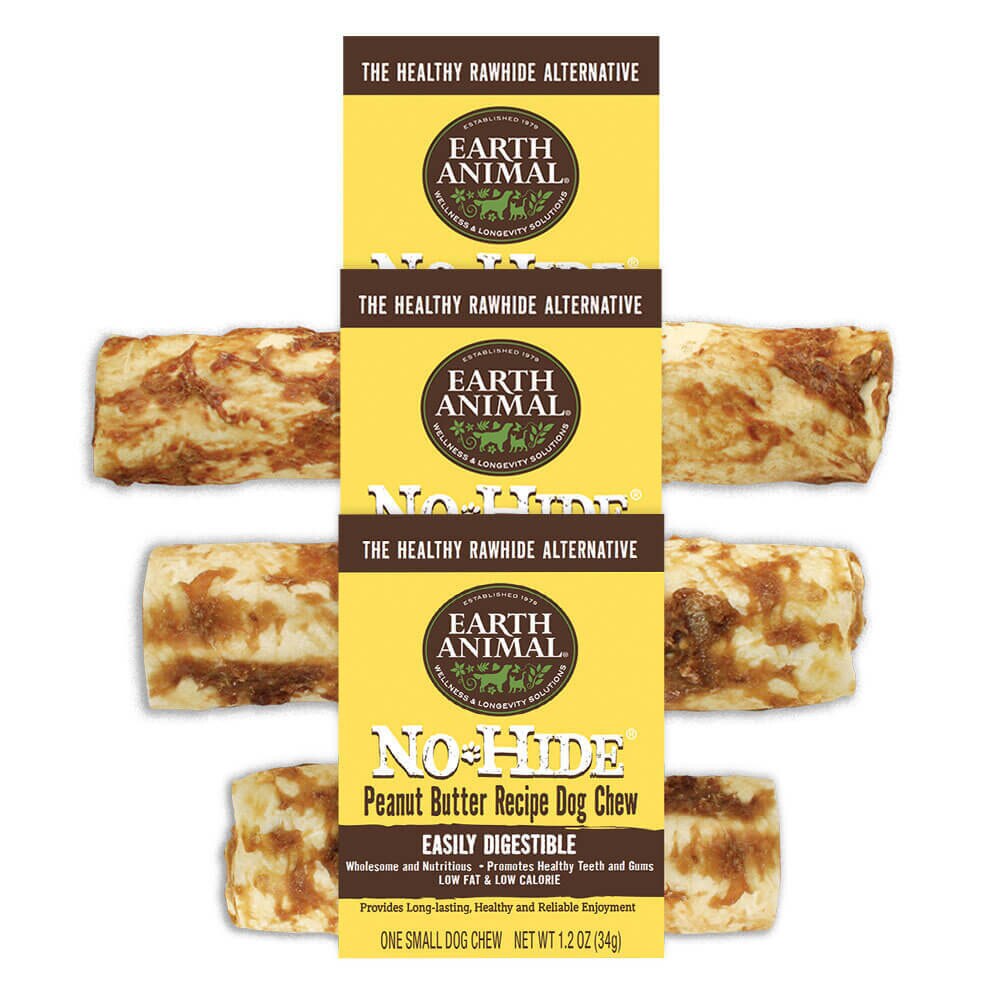 Earth Animal No Hide Peanut Butter Recipe Chew Treat - Paw Naturals