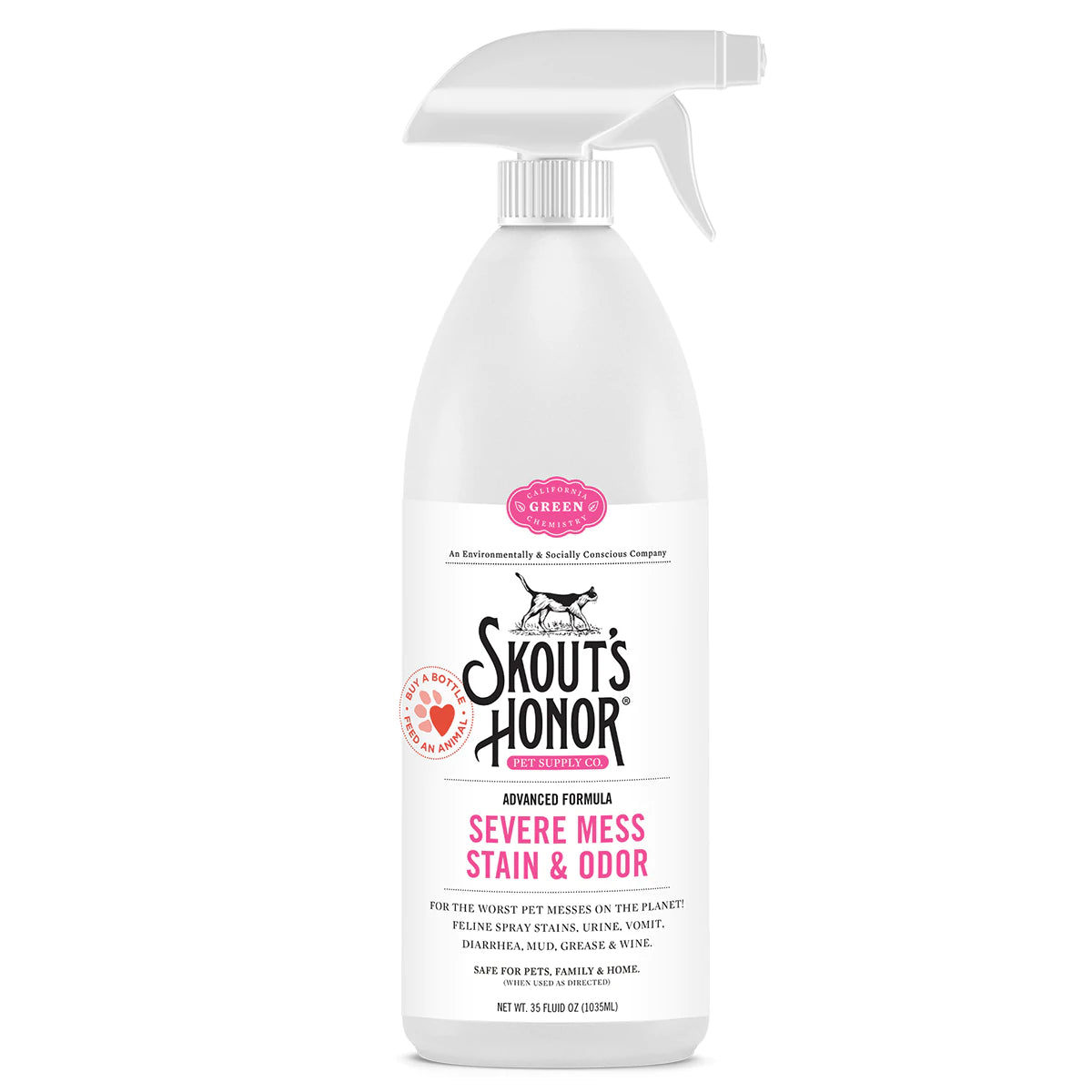 Skout's Honor Stain & Odor Severe Mess Advanced Formula Cat 35oz - Paw Naturals