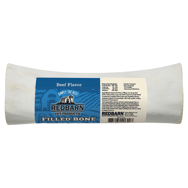 Redbarn Filled Bone Chew Treat for Dogs Beef / Large - Paw Naturals