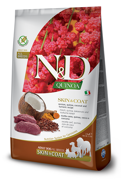 Farmina N&D Quinoa Skin & Coat Venison Dry Dog Food