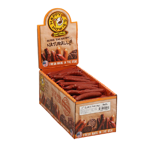 Happy Howie's Deli-Style Sausage Links Dog Treat 4" / Lamb - Paw Naturals