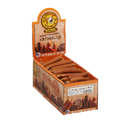 Happy Howie's Deli-Style Sausage Links Dog Treat 4" / Turkey - Paw Naturals