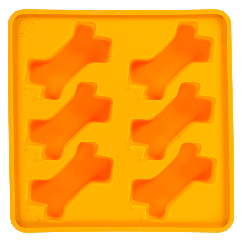 Messy Mutts Framed "Spill Resistant" Silicone Popsicle Mold 9.5"x9.5" Orange - Paw Naturals
