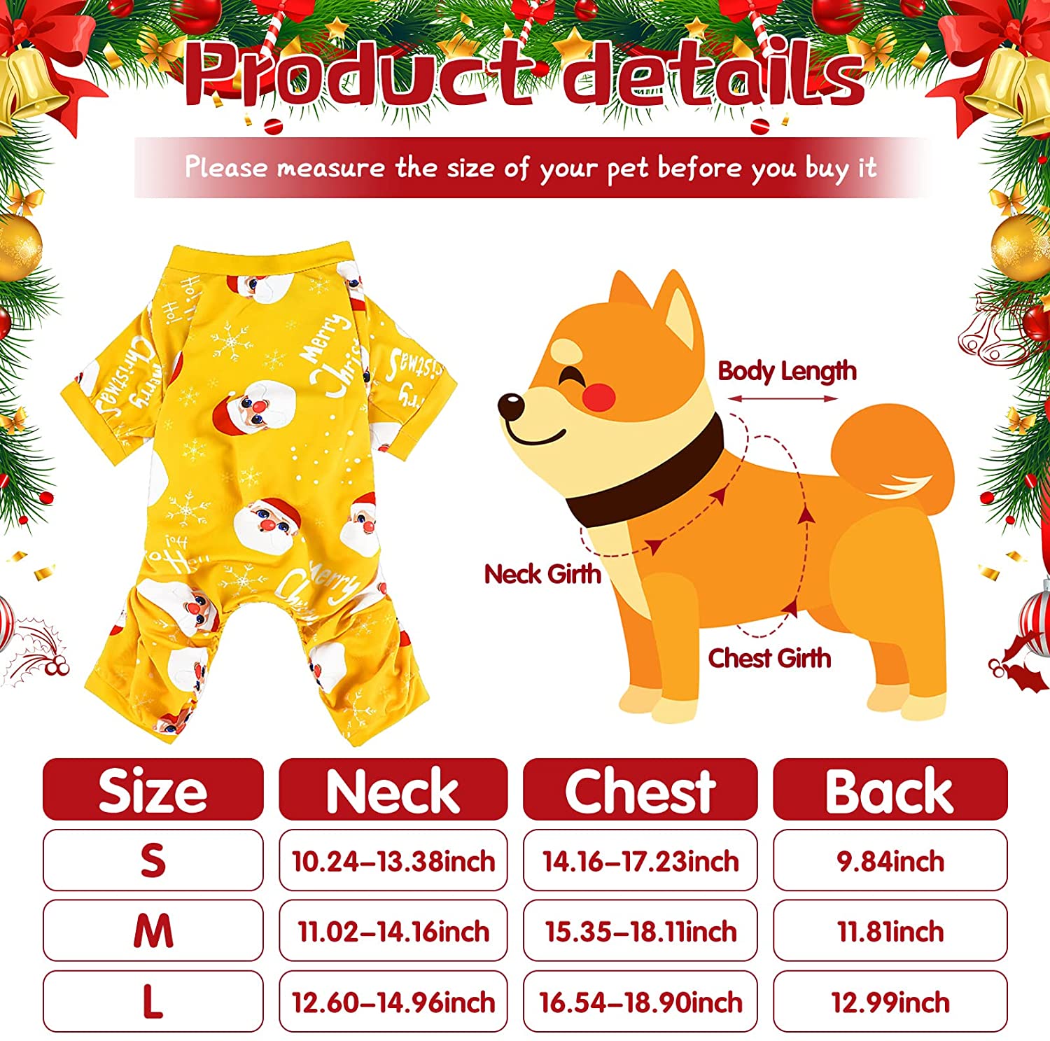 Sparky & Co Christmas Print Pajama Onesie Dogs & Cats (assorted prints) - Paw Naturals