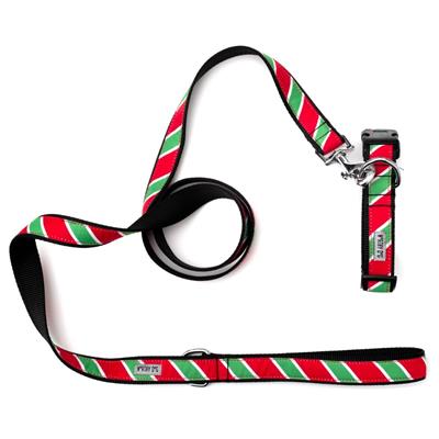 The Worthy Dog Holiday Stripe Collection Collars