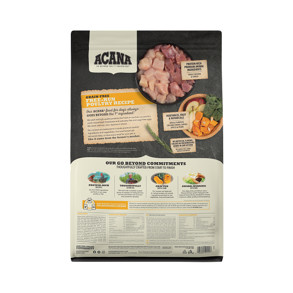 Acana Heritage Free Run Poultry Dry Dog Food - Paw Naturals