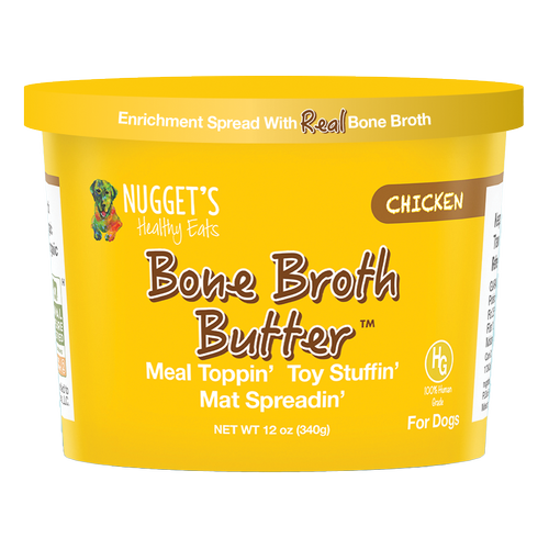 Nuggets Healthy Eats Bone Broth Butter 12z Frozen Tubs Chicken - Paw Naturals