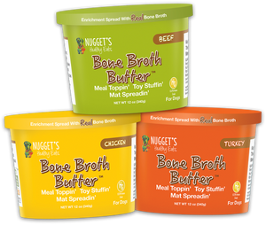 Nuggets Healthy Eats Bone Broth Butter 12z Frozen Tubs - Paw Naturals