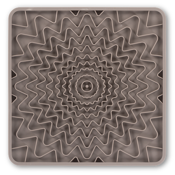 Messy Mutts Framed "Spill Resistant" Silicone Dog Licking Mat 9.5"x9.5" Warm Grey - Paw Naturals