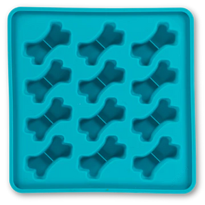Messy Mutts Framed "Spill Resistant" Silicone Dog Treat Mold 9.5"x9.5" Blue - Paw Naturals