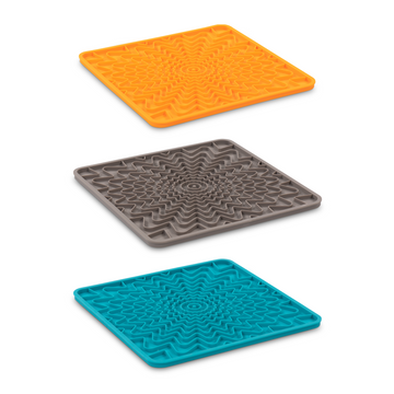 Messy Mutts Framed "Spill Resistant" Silicone Dog Licking Mat 9.5"x9.5" - Paw Naturals